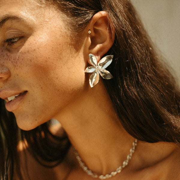 Plumeria Blossom Earrings