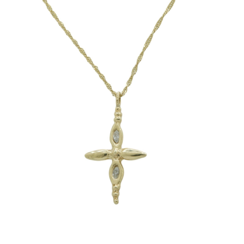 Fleur Cross Necklace