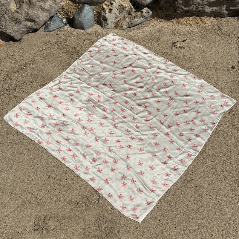 Plumeria Blossom Scarf, Cream