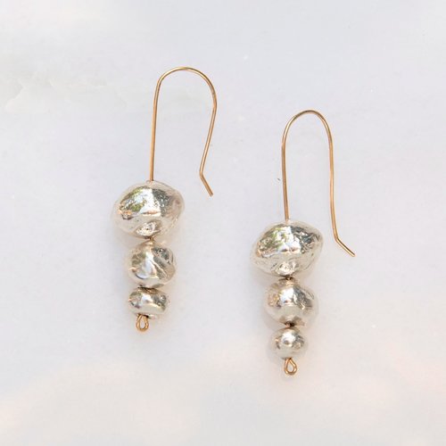 Silver Nugget Drop Earrings – Rosalie Jade Jewelry